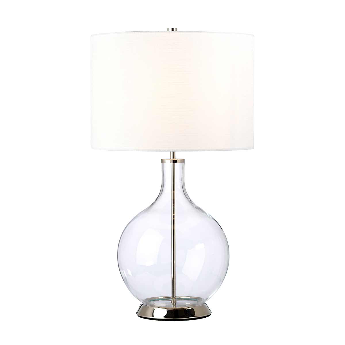 Elstead Orb Tischlampe Nickel, Weiß
