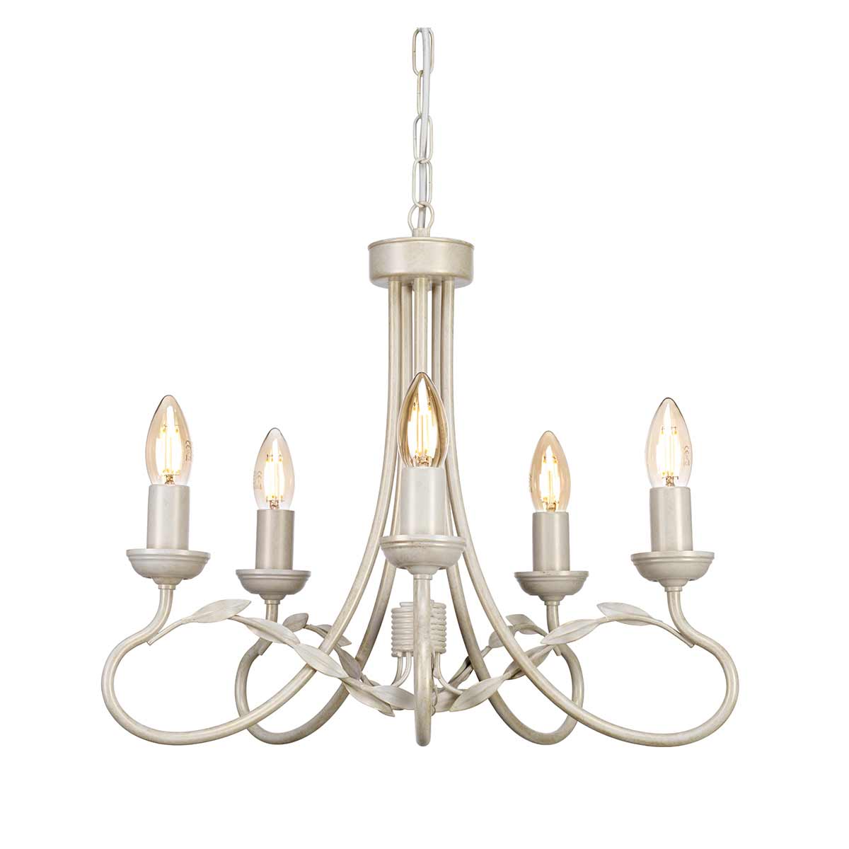 Elstead Olivia Kronleuchter Elfenbein, Gold