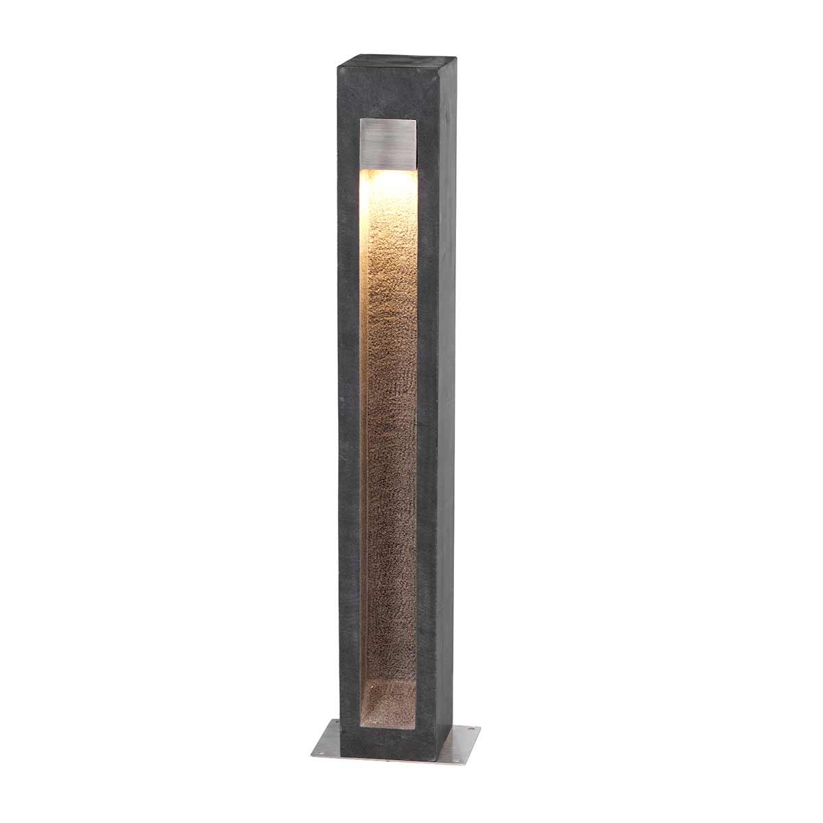 Elstead Parkstone Außenleuchte Basalt Stone with Stainless Steel