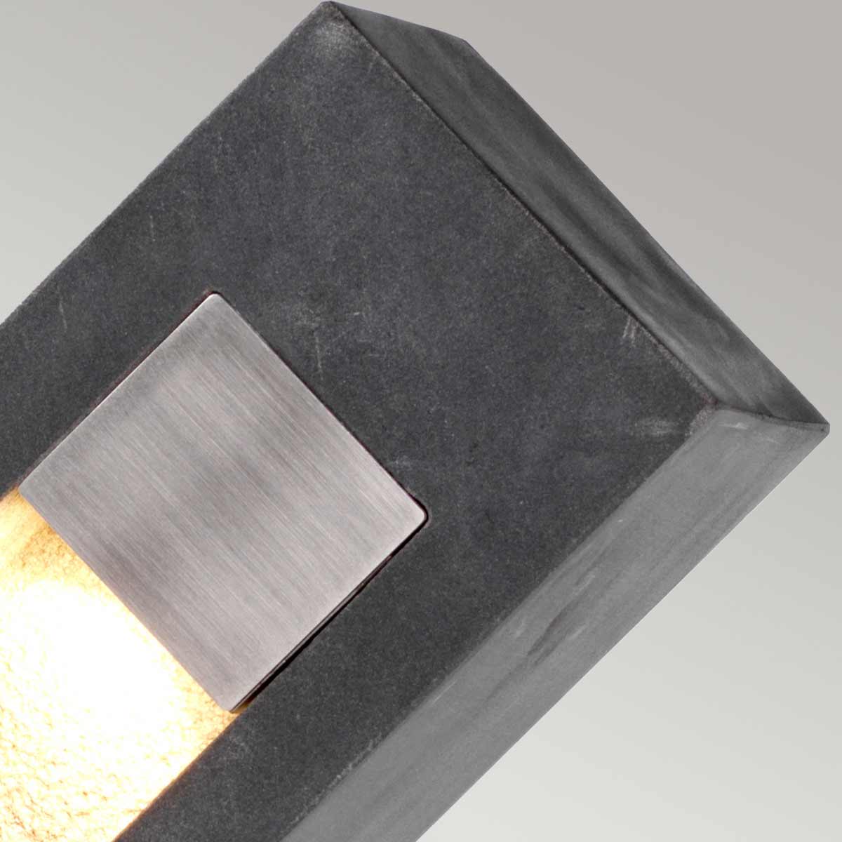 Elstead Parkstone Außenleuchte Basalt Stone with Stainless Steel – Wohnambiente