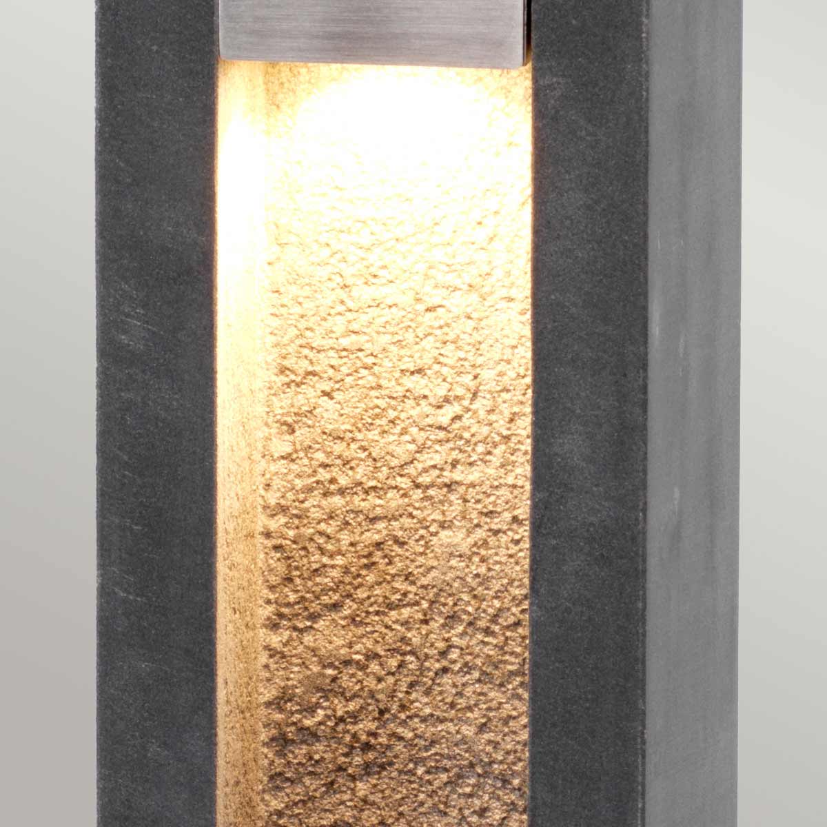 Elstead Parkstone Außenleuchte Basalt Stone with Stainless Steel – Detailansicht