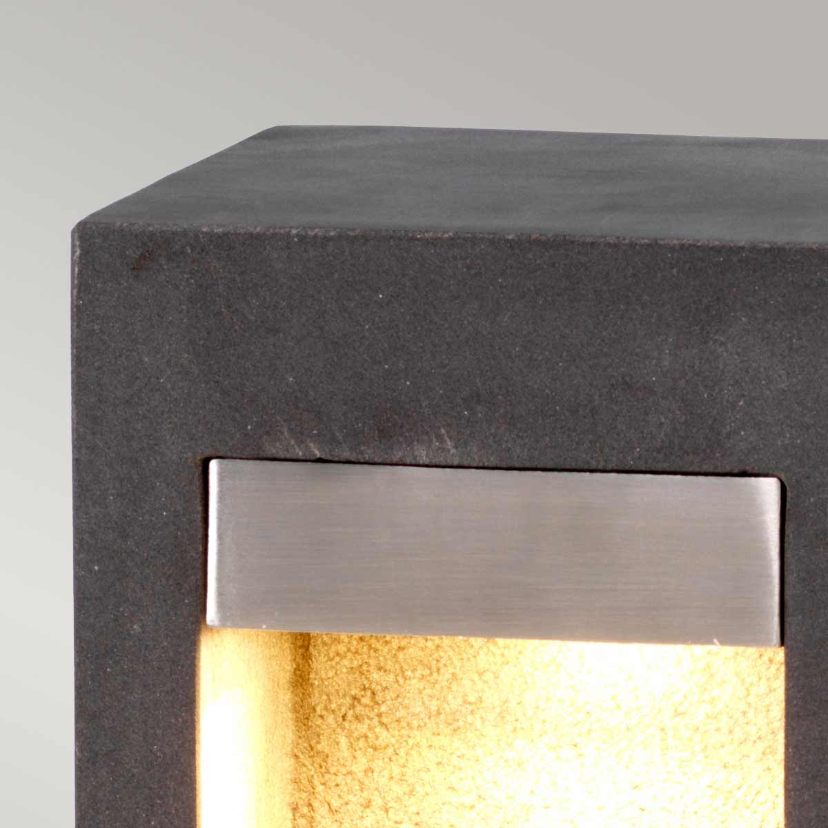 Elstead Parkstone Außenleuchte Basalt Stone with Stainless Steel – Wohnambiente