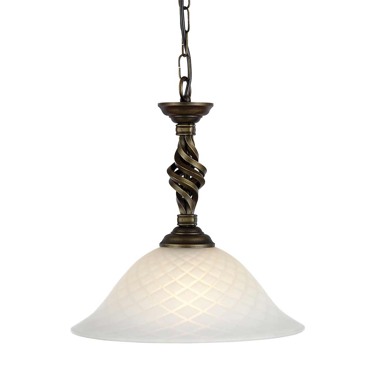 Elstead Pembroke Pendelleuchte Schwarz, Gold