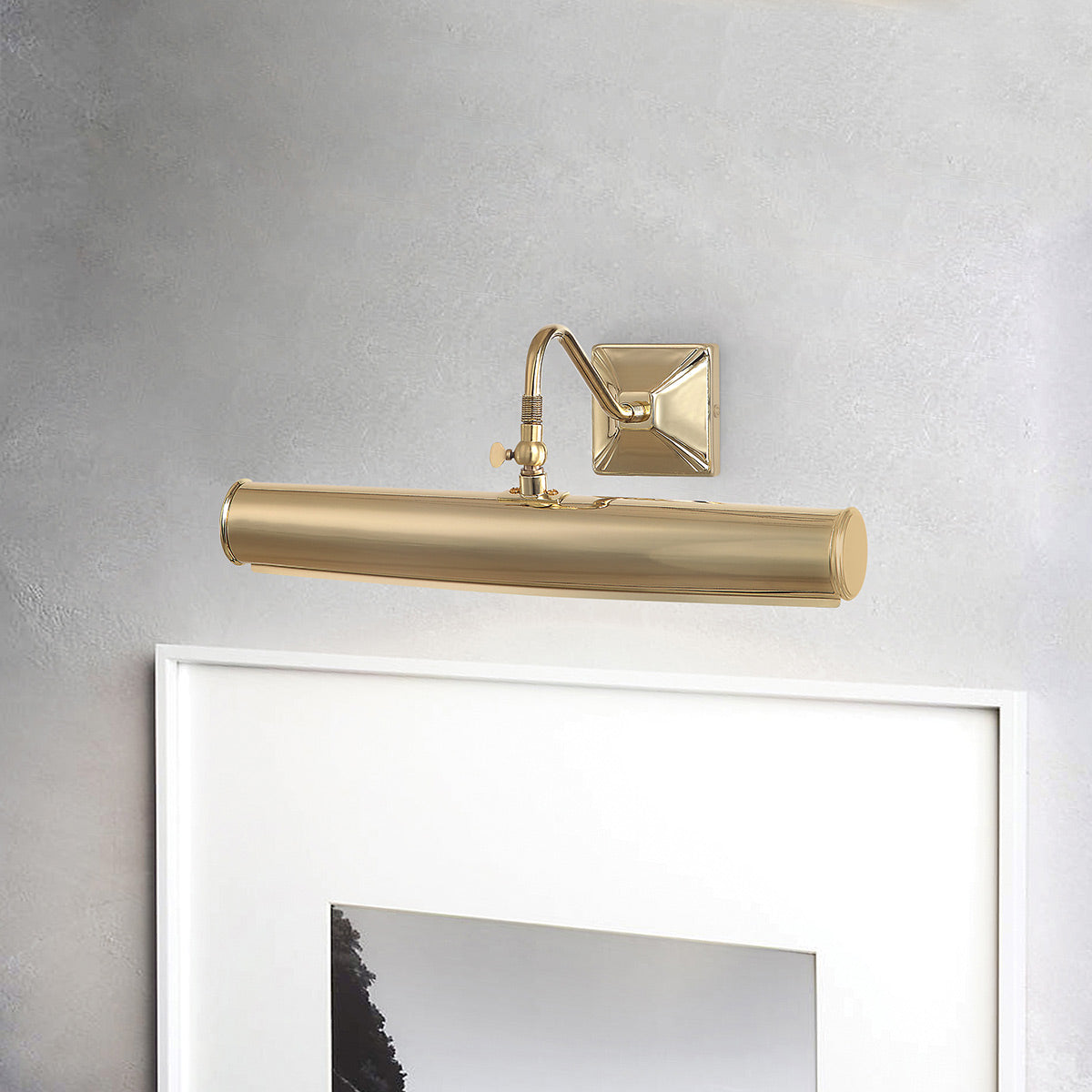 Wandleuchte, 20.0 × 36.0 cm, Poliertes Messing – Dimmbar