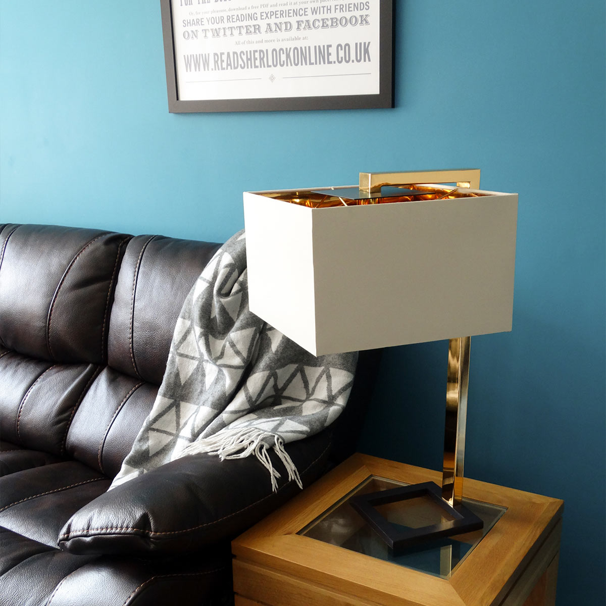 Elstead Plein Tischlampe Braun, Gold – Detailansicht 4