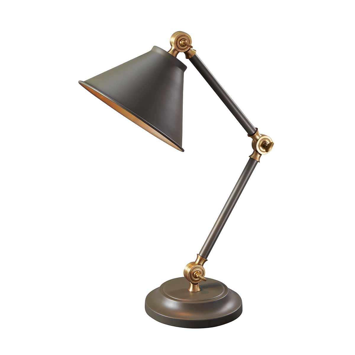 Elstead Provence Tischlampe Grau, Messing