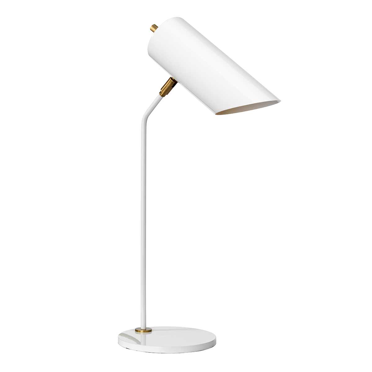 Elstead Quinto Tischlampe Weiß, Messing – Detailansicht 3