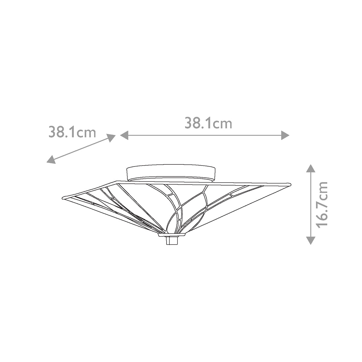 Quoizel Asheville Tischlampe Bronze – Massskizze