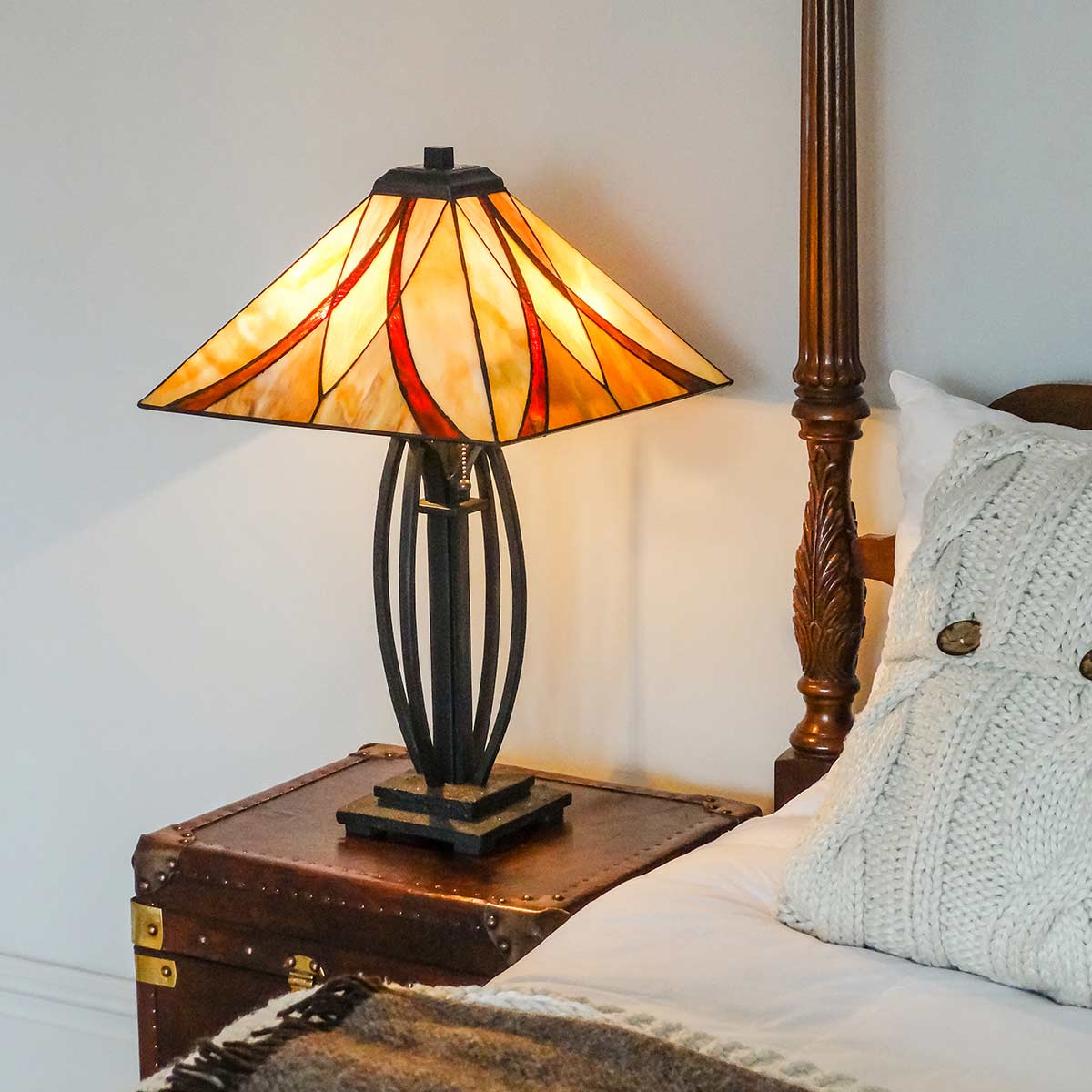 Quoizel Asheville Tischlampe Bronze – Detailansicht 3