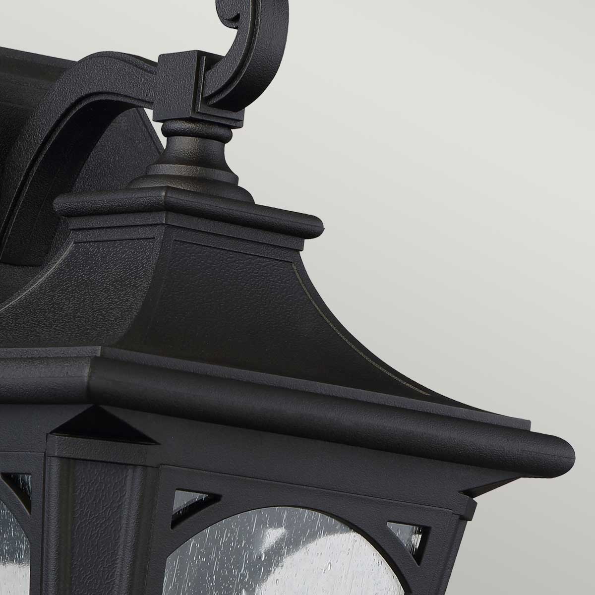 Quoizel Bedford Außenleuchte Schwarz – Detailansicht