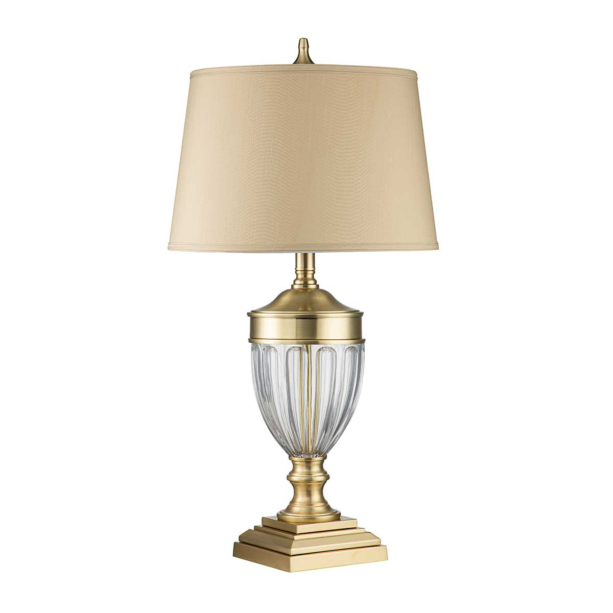 Quoizel Dennison Tischlampe Messing – Wohnambiente