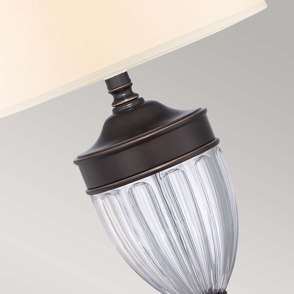 Quoizel Dennison Tischlampe Bronze – Detailansicht