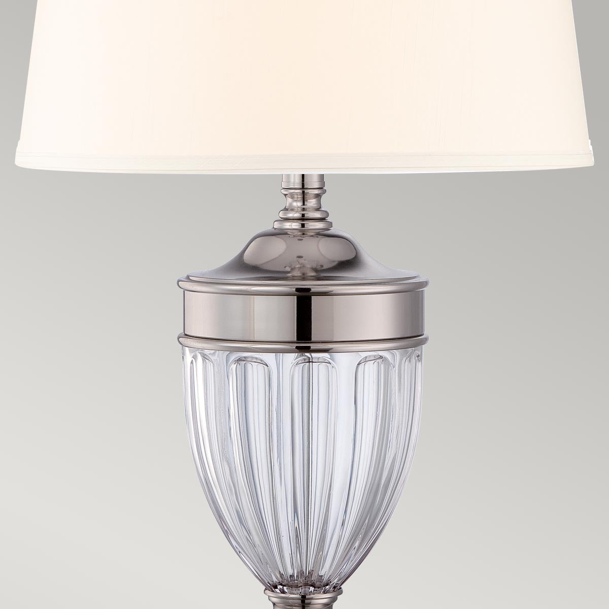 Quoizel Dennison Tischlampe Nickel – Detailansicht