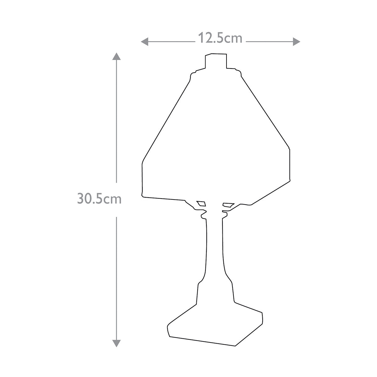Quoizel Holmes Tischlampe Bronze – Massskizze
