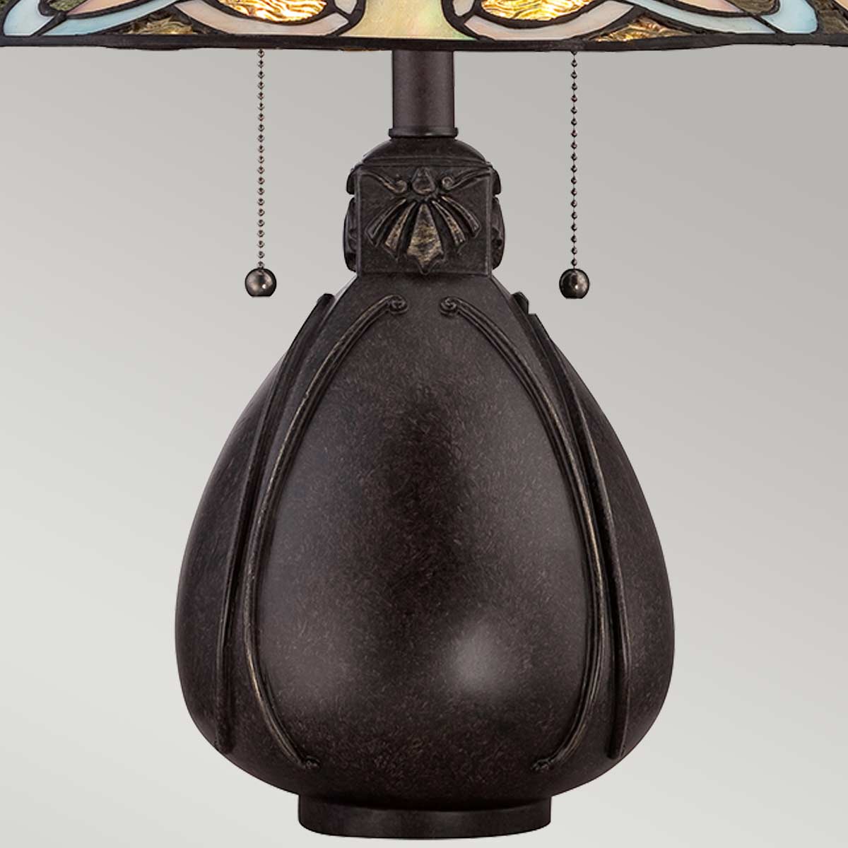 Quoizel India Tischlampe Bronze – Detailansicht