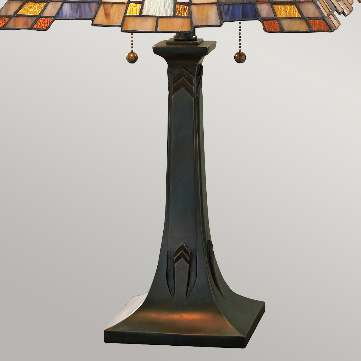 Quoizel Inglenook Tischlampe Bronze – Detailansicht