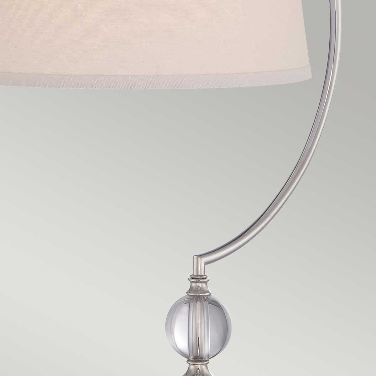 Quoizel Jenkins Tischlampe Nickel – Detailansicht 2