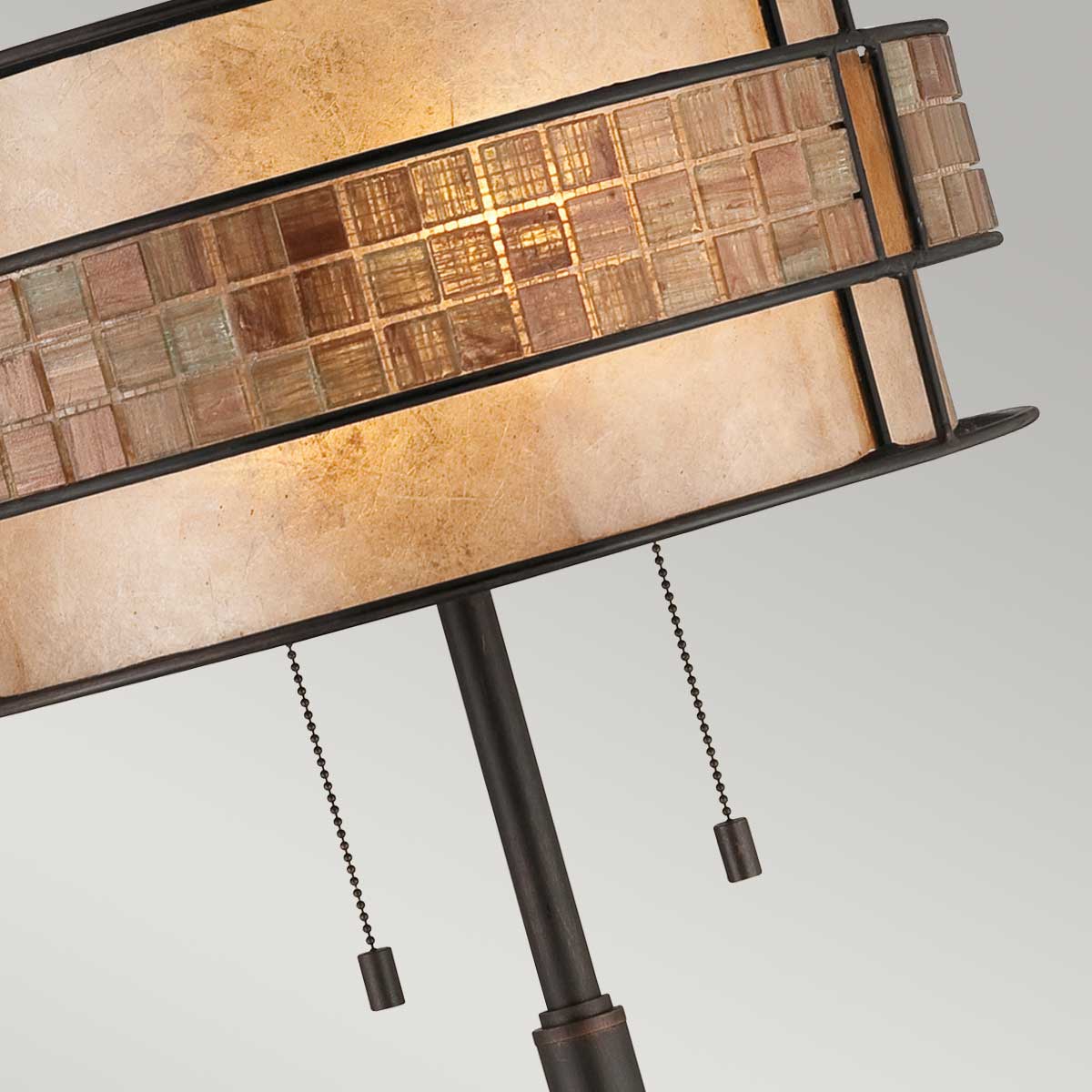 Quoizel Laguna Tischlampe Kupfer – Detailansicht