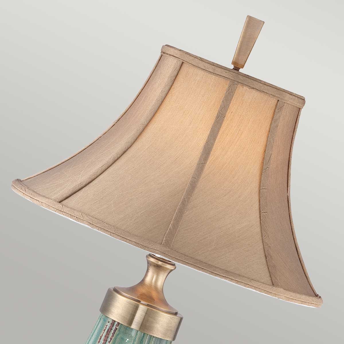 Quoizel Monteverde Tischlampe Grün, Messing – Detailansicht