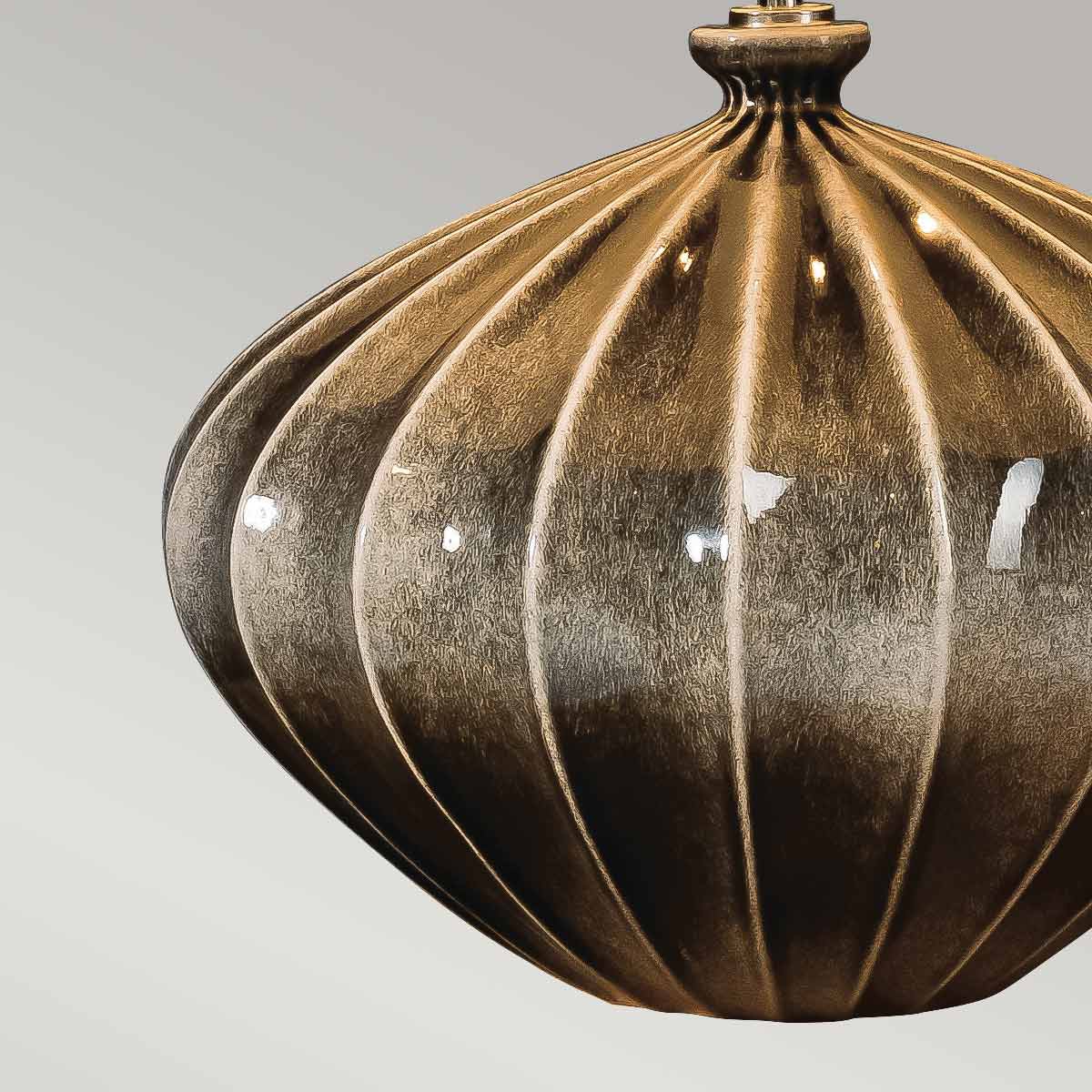 Elstead Rib Tischlampe Braun, Schwarz – Detailansicht 3