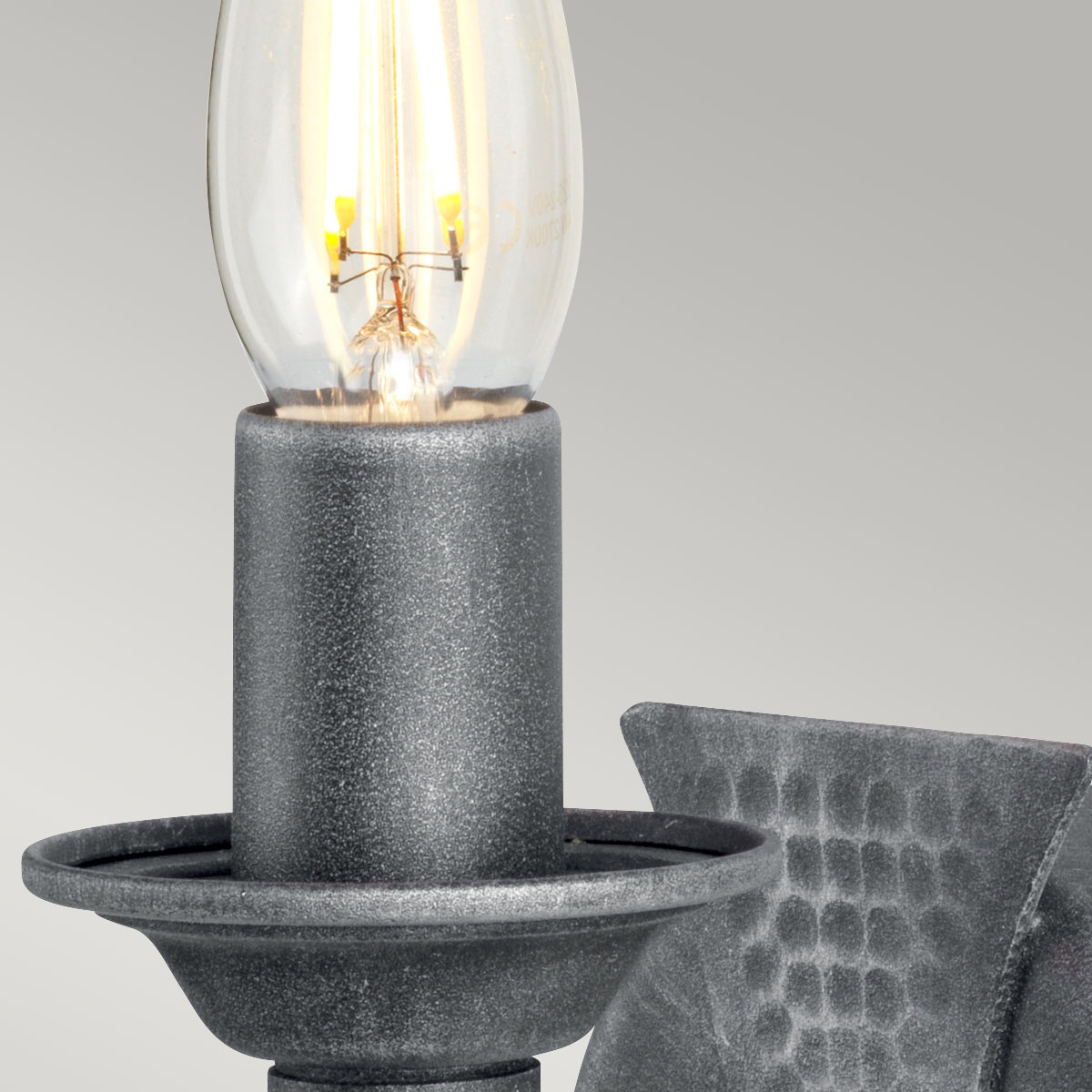 Elstead Saxon Wandleuchte Schwarz, Silber – Wohnambiente
