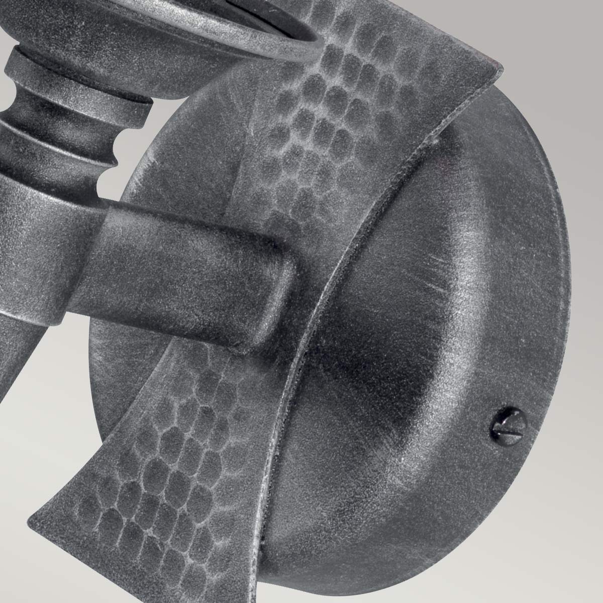 Elstead Saxon Wandleuchte Schwarz, Silber – Detailansicht