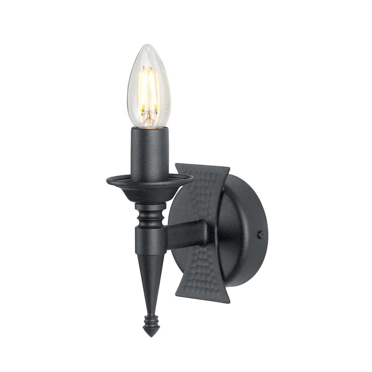 Elstead Saxon Wandleuchte Schwarz