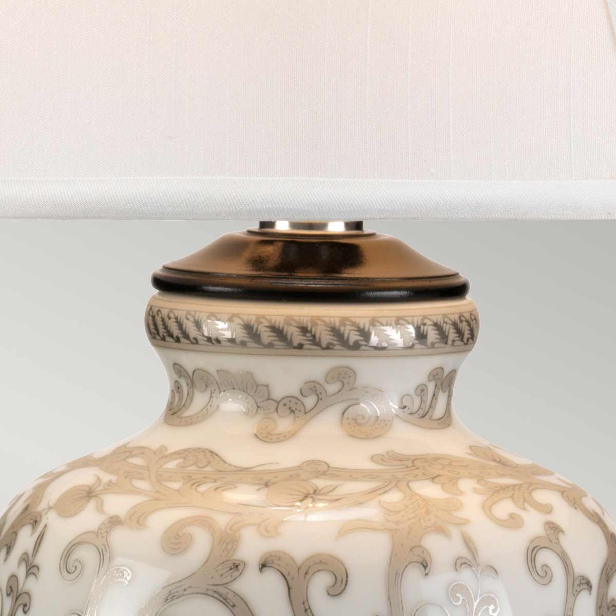 Elstead Silver Tischlampe Weiß, Silber – Detailansicht