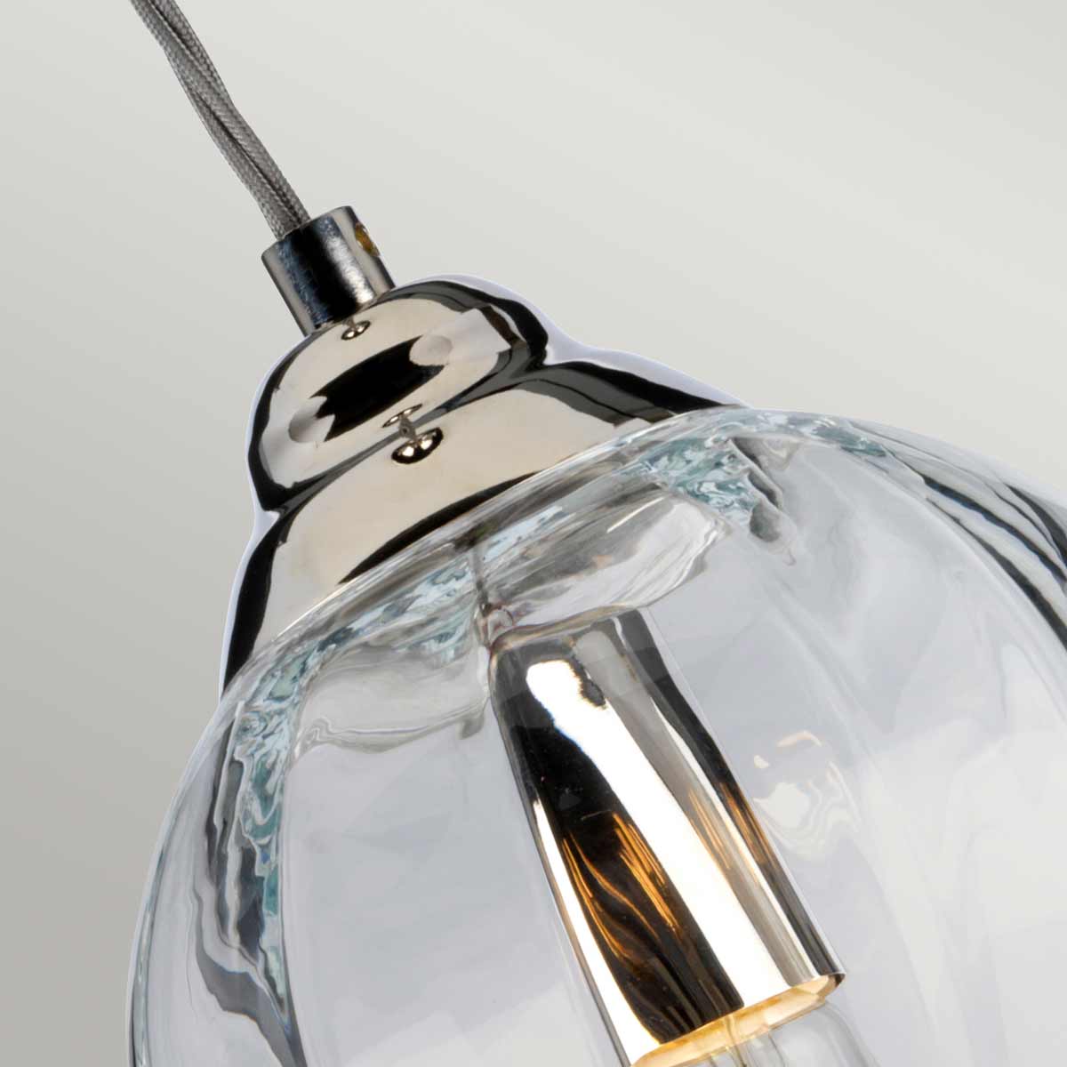 Elstead Tiber Pendelleuchte Nickel – Detailansicht 3