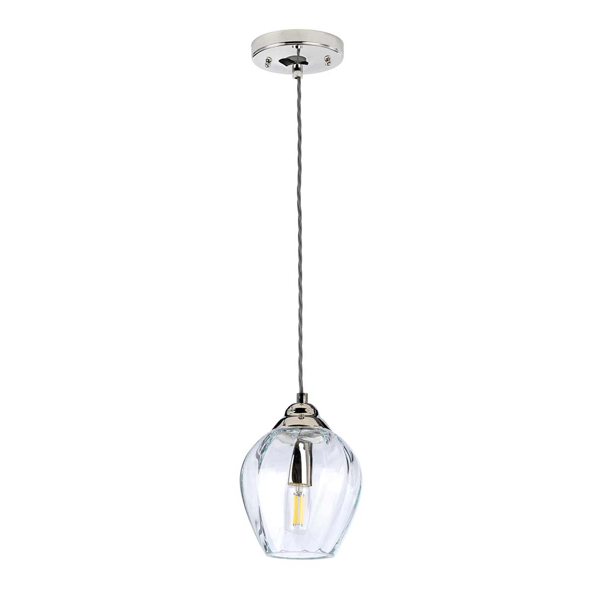 Elstead Tiber Pendelleuchte Nickel – Wohnambiente