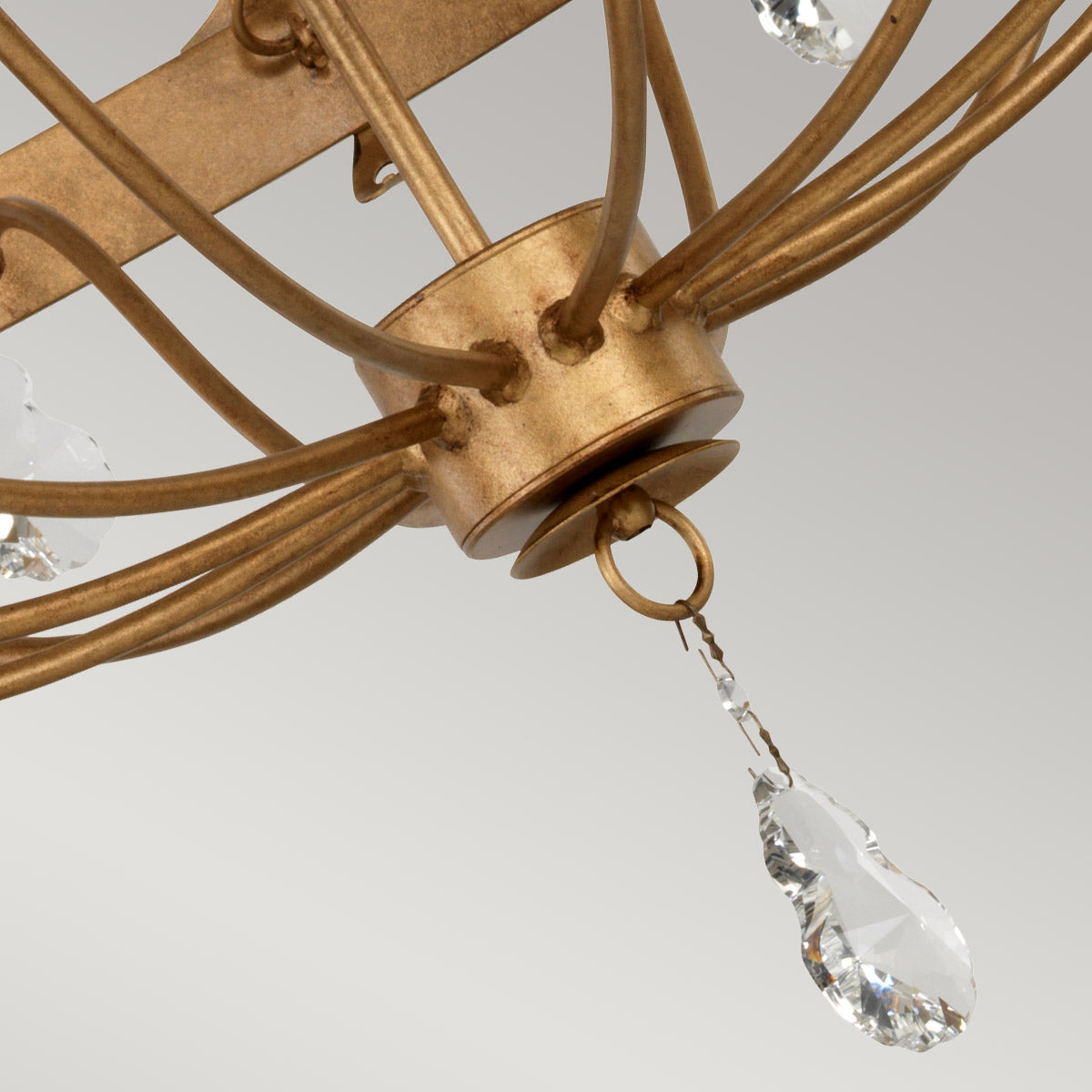 Elstead Windsor Kronleuchter Gold – Detailansicht