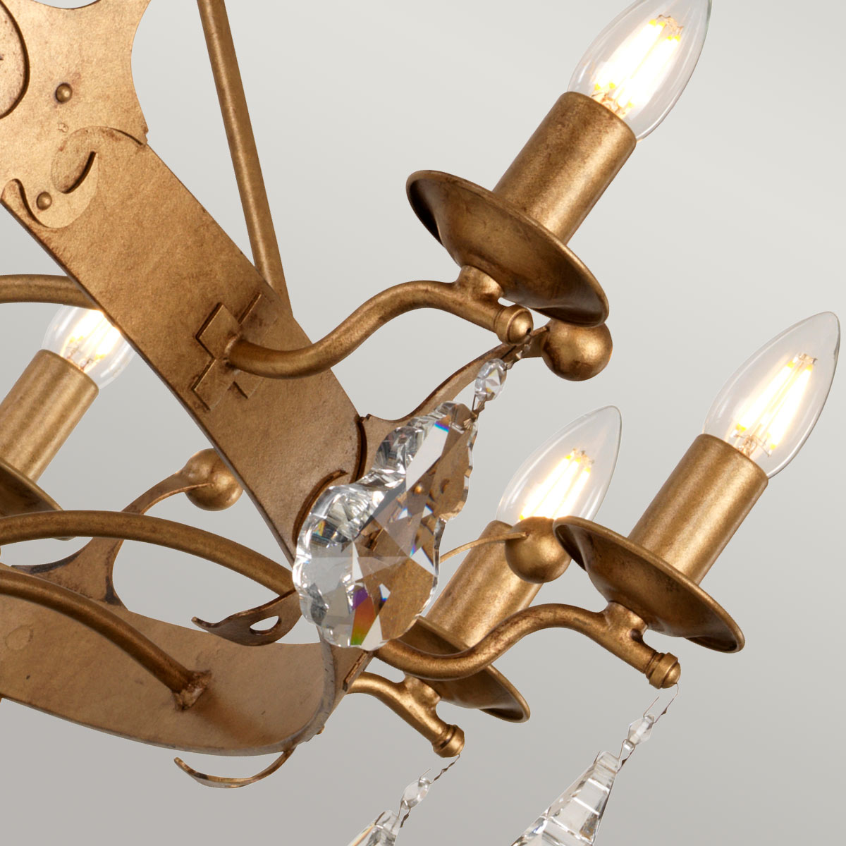 Elstead Windsor Kronleuchter Gold – Detailansicht 2