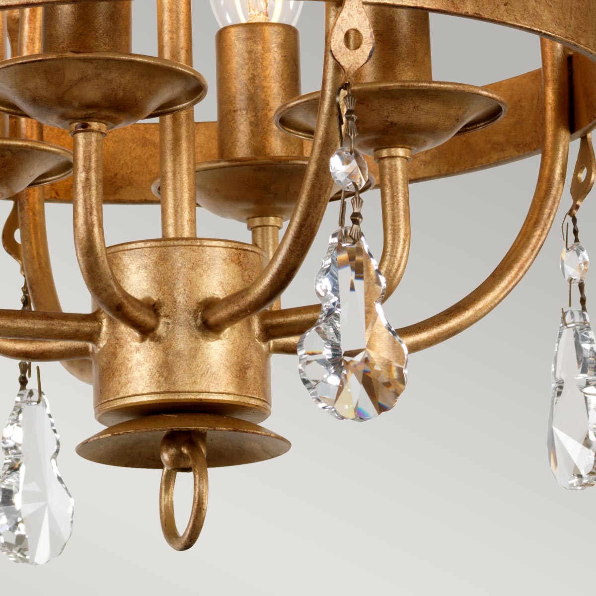 Elstead Windsor Pendelleuchte Gold – Detailansicht