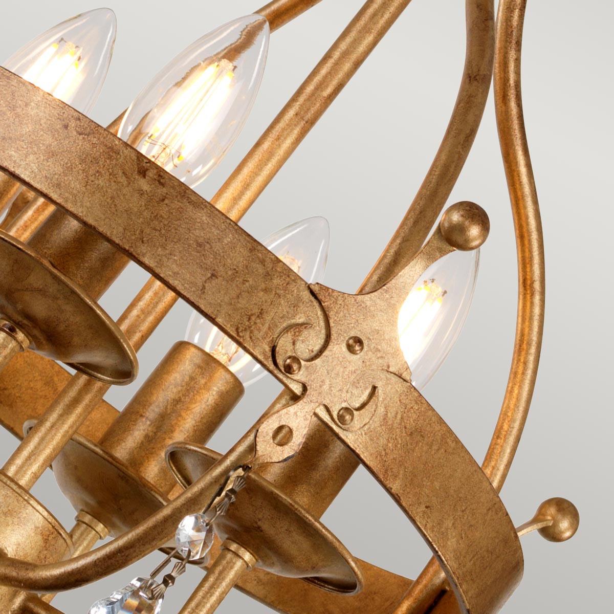 Elstead Windsor Pendelleuchte Gold – Detailansicht 2