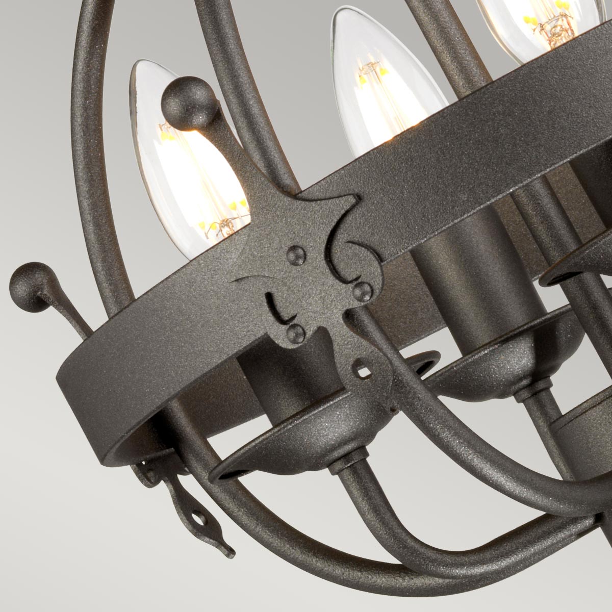 Elstead Windsor Kronleuchter Graphit – Detailansicht 2