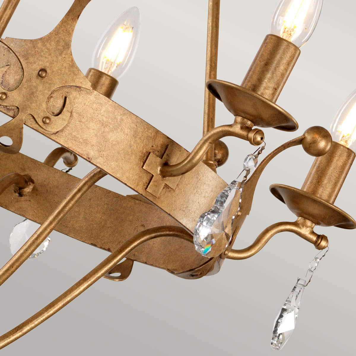 Elstead Windsor Kronleuchter Gold – Detailansicht 2