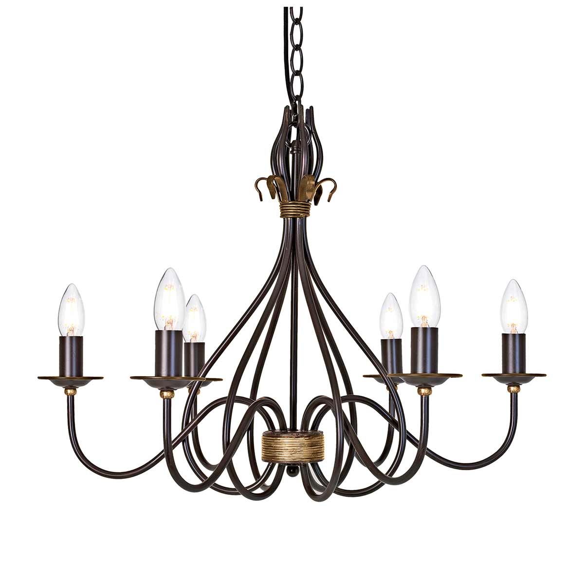 Elstead Windermere Kronleuchter Gold
