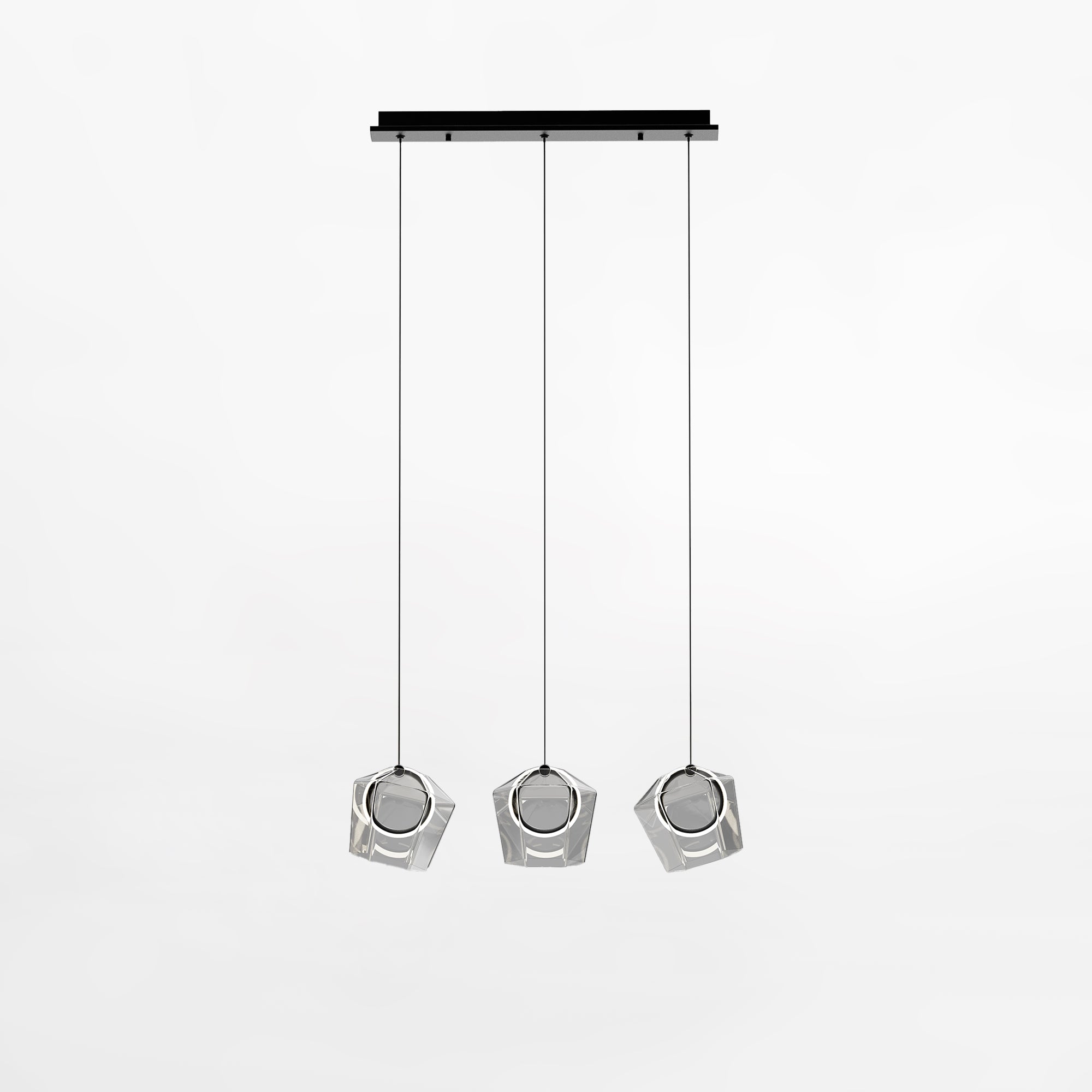 COLORE Pendelleuchte, Ø 65 cm, Transparent, Metall, Glas